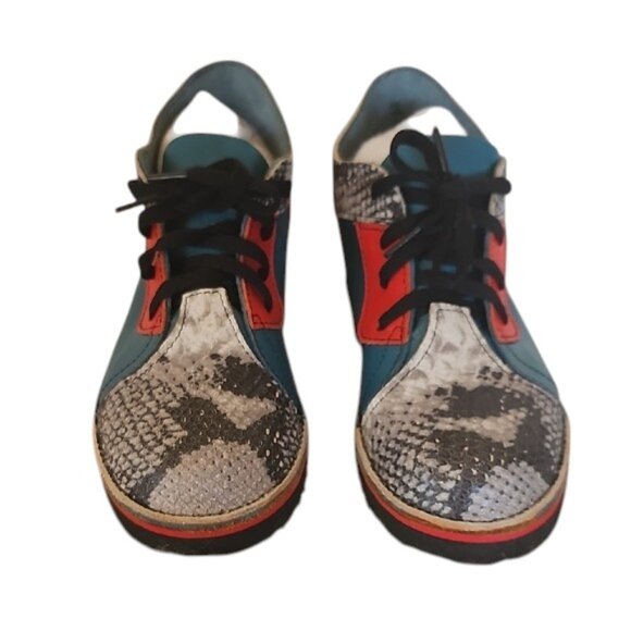 NWoT  Soletech hand painted leather lace up oxford shoes Men size 7 women 8.5 main image 14